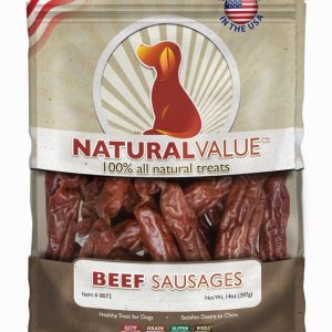 Loving Pets Natural Value Beef Sausage Dog Treats, 14 oz