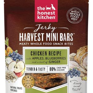 The Honest Kitchen Chicken Jerky Harvest Bars Mini Dog Treats, 4 oz