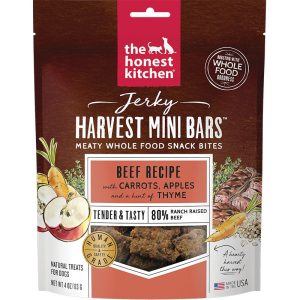 The Honest Kitchen Beef Jerky Harvest Bars Mini Dog Treats, 4 oz