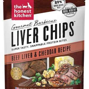 The Honest Kitchen Gourmet Beef Liver & Cheddar Chips Dog Treats, 4 oz