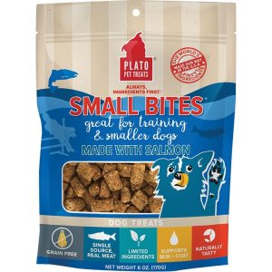 Plato Small Bites Salmon Dog Treats, 6 oz