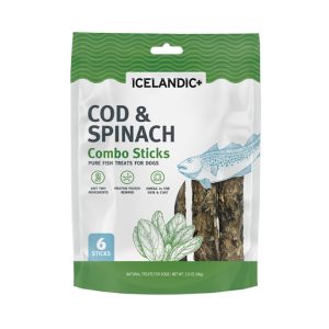 Icelandic+ Cod & Spinach Combo Sticks Dog Treats, 2 oz