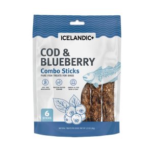 Icelandic+ Cod & Blueberry Combo Sticks Dog Treats, 2 oz