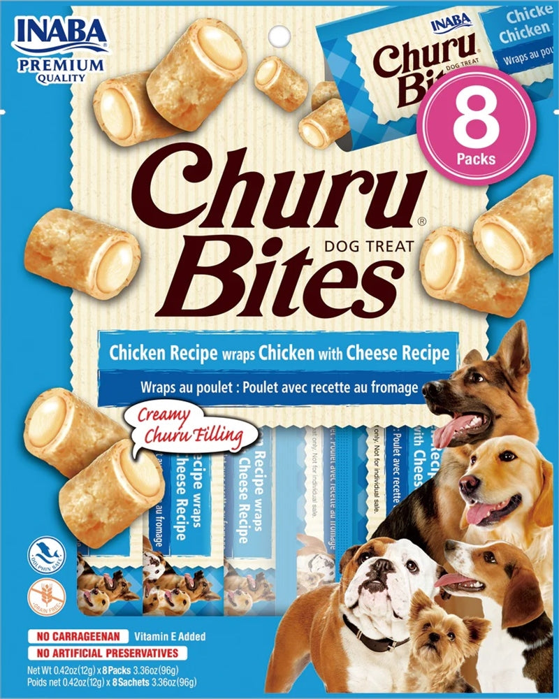 Inaba Churu Bites Chicken & Cheese Wraps Dog Treats, 6 ct (3.36 oz)