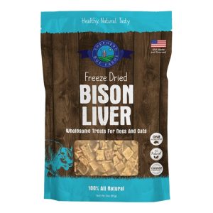 Shepherd Boy Farms Freeze-Dried Bison Liver Treats for Dogs & Cats, 3 oz