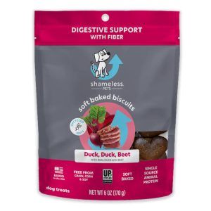 Shameless Pets Soft Baked Duck & Beet Dog Biscuits, 6 oz