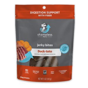 Shameless Pets Jerky Bites Duck & Sweet Potato Dog Treats, 5 oz