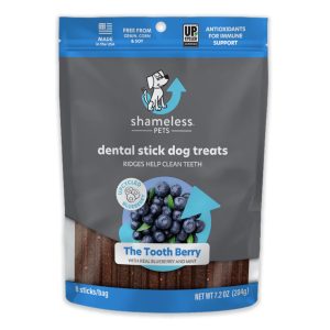 Shameless Pets Dental Sticks Blueberry & Mint