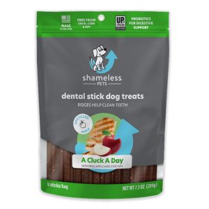 Shameless Pets Dental Sticks Chicken & Apples , 7.2 oz