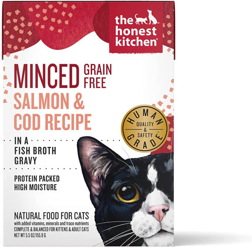 The Honest Kitchen Grain-Free Minced Salmon & Cod in Sauce 5.5 oz, 12 Pack