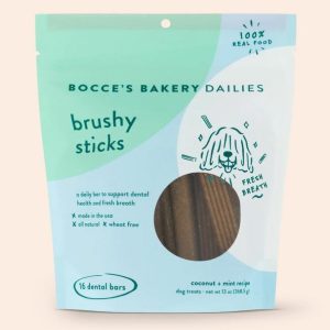 Bocce's Bakery Brushy Sticks Dental Chews, 13 oz