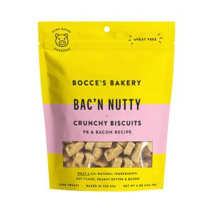 Bocce's Bakery Bac'n Nutty Biscuits Dog Treats, 5 oz
