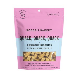 Bocce's Bakery Quack Quack Quack Biscuits Dog Treats, 5 oz
