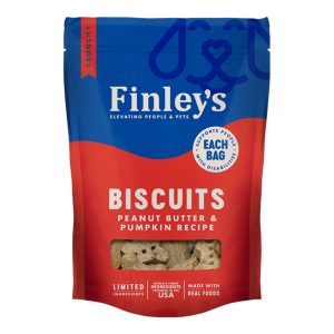 Finley's All Natural Peanut Butter & Pumpkin Dog Biscuits, 6 oz