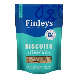 Finley's All Natural Blueberry & Coconut Dog Biscuits, 6 oz