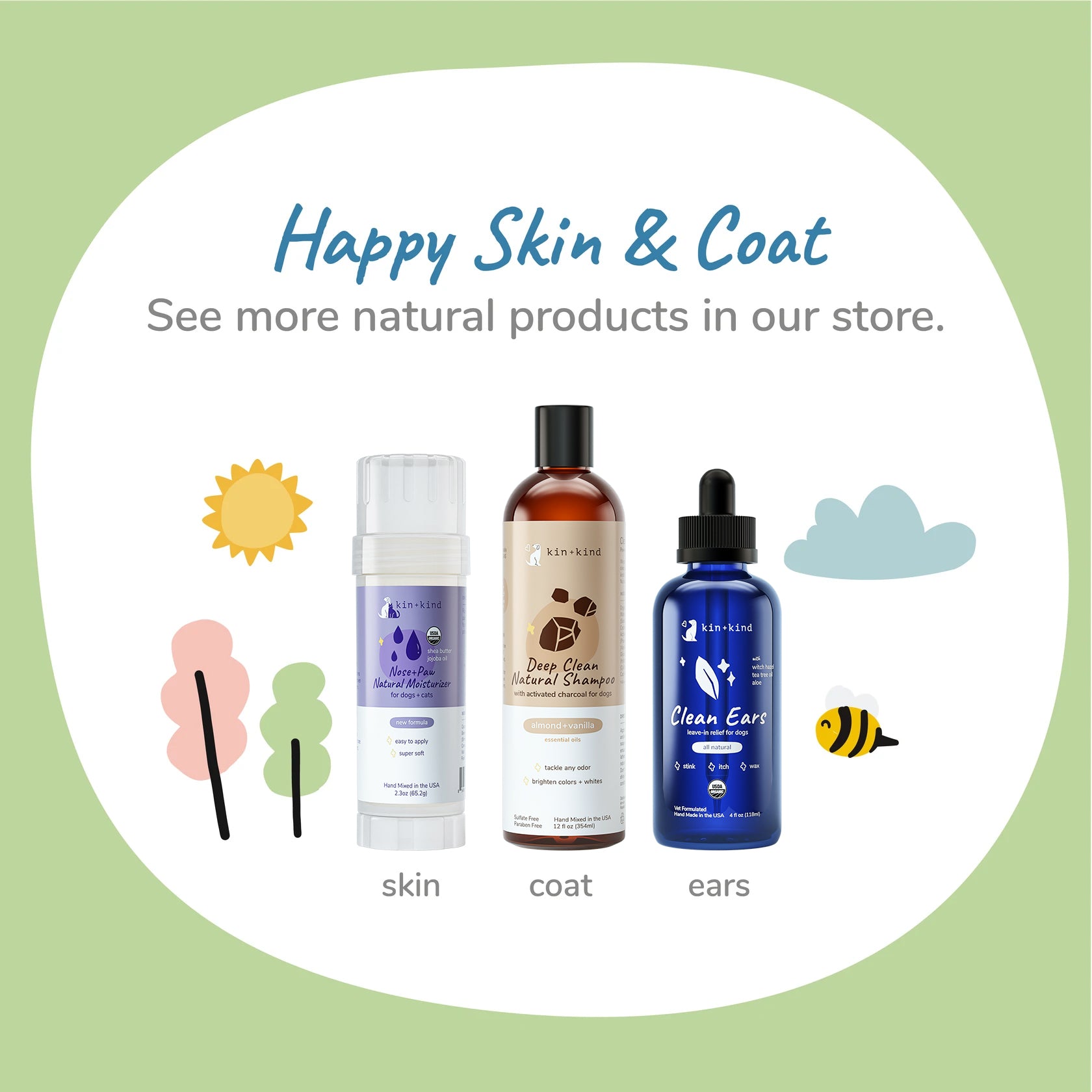 Kin+Kind Natural Kitty Ear Cleaner 4oz. - Image 2