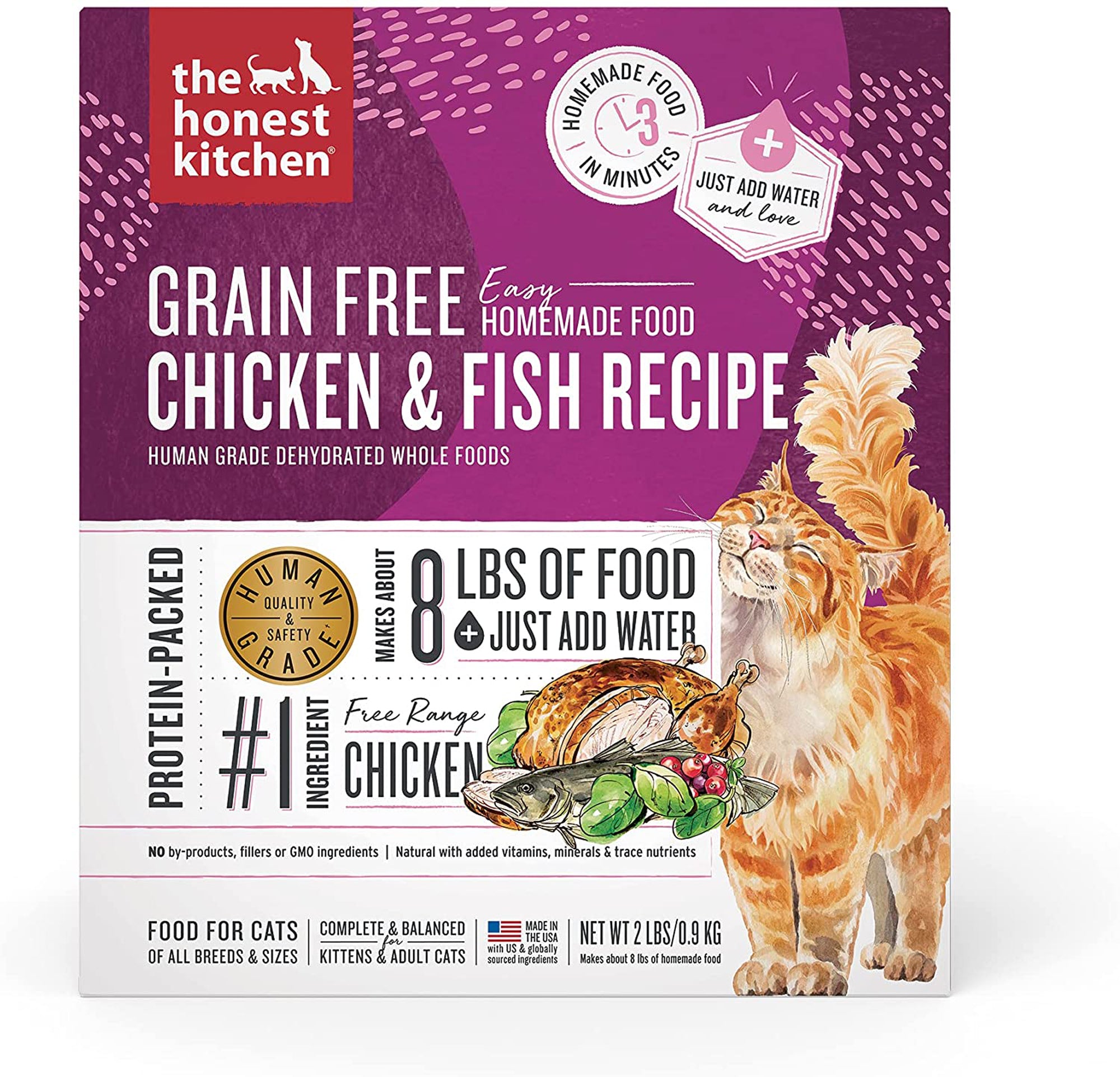 The Honest Kitchen Grain-Free Dehydrated Cat Food, Chicken & Whitefish, 2 lb