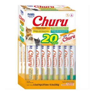 Inaba Churu Lickable Purée Chicken Variety Box, 0.5 oz (20 Tubes)
