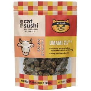 Earthly Pet Sushi Crunch Umami Beef Puffs Cat Treats, 2 oz