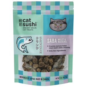 Earthly Pet Sushi Crunch Saba & Mackerel Puffs Cat Treats, 2 oz