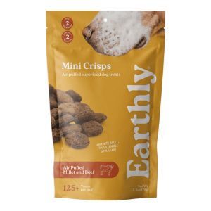 Earthly Pet Mini Crisps Millet & Beef Dog Treats, 2.5 oz