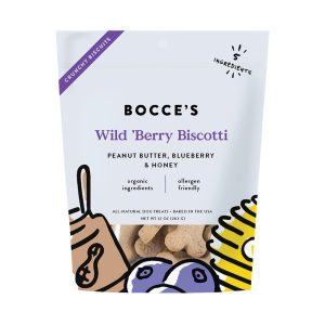 Bocce's Bakery Wild Berry Biscotti Dog Treats, 12 oz