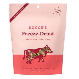 Bocce's Bakery Freeze-Dried Beef Liver Dog Treats, 3 oz