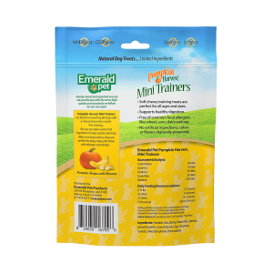 Emerald Pet Pumpkin Harvest Trainers Banana Dog Treats, 6 oz