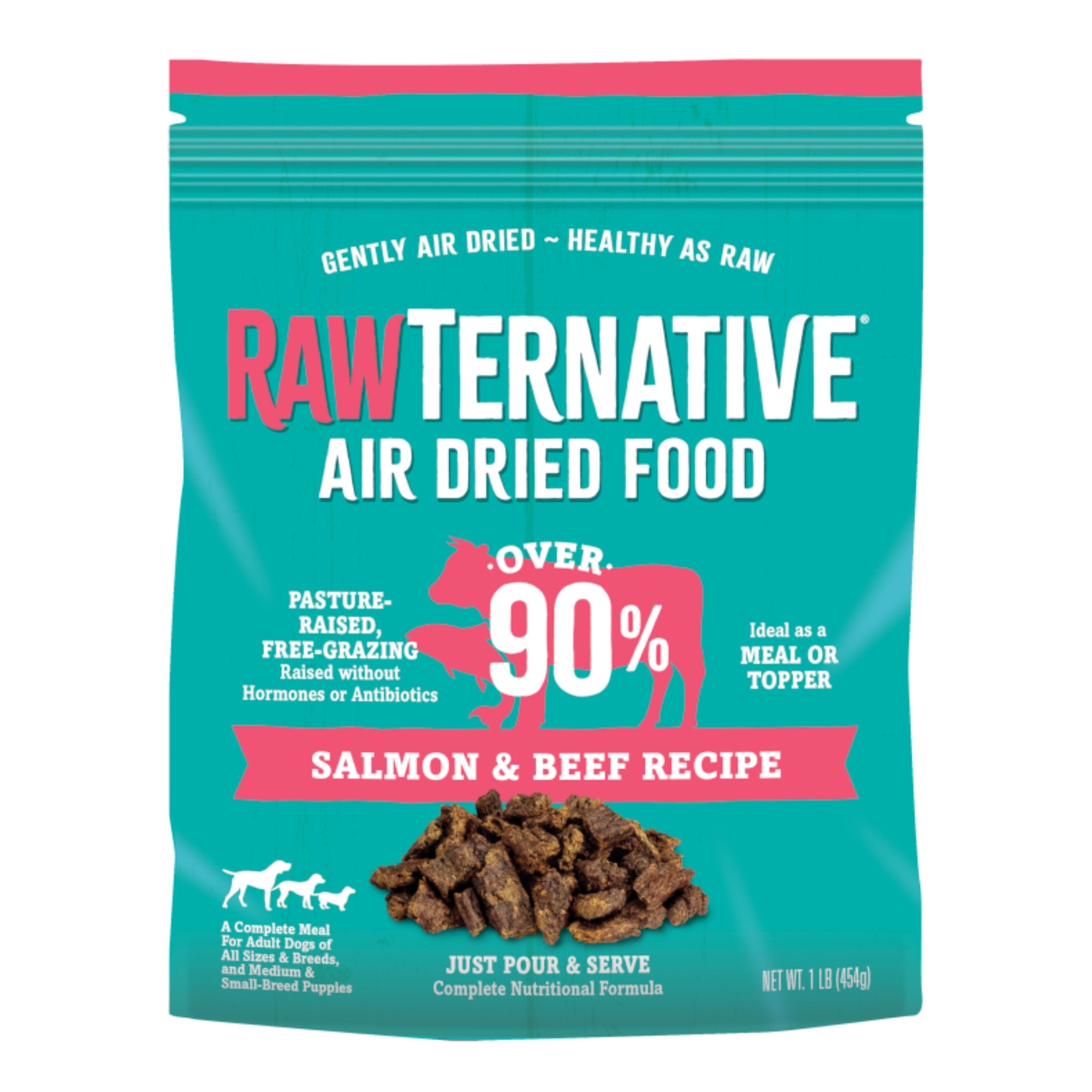 Grandma Mae's RawTernative Air-Dried Dog Food, Salmon & Beef