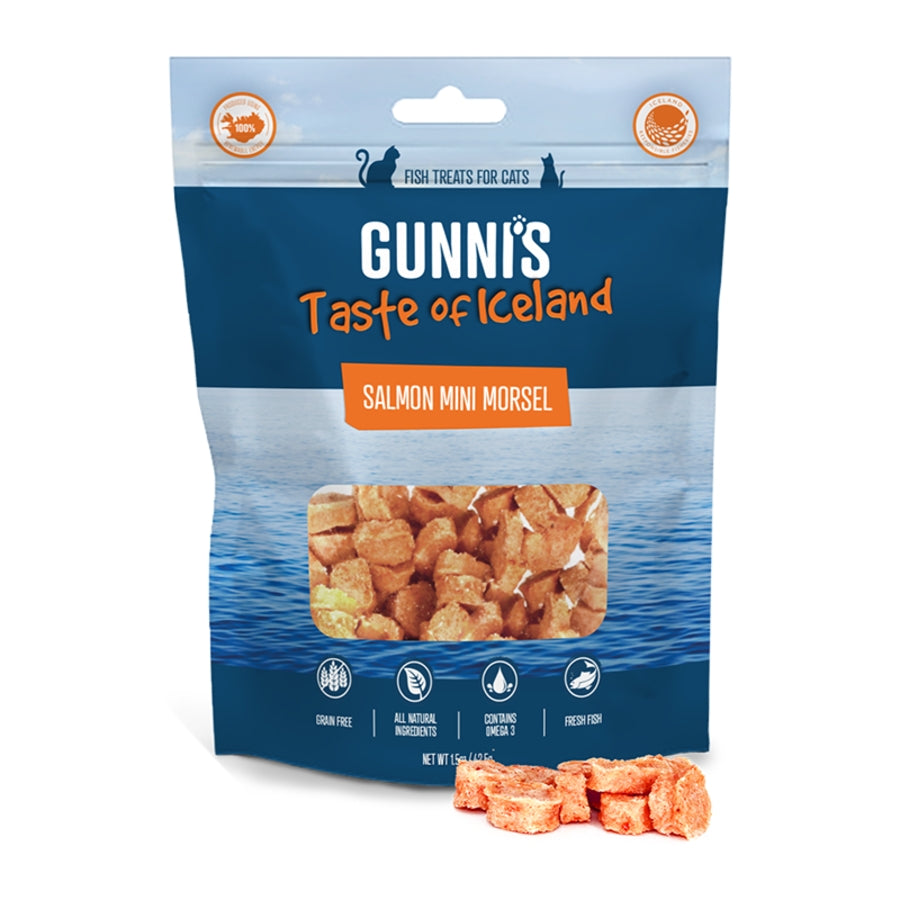 Gunni's Mini Morsels Salmon Cat Treats, 1.5 oz