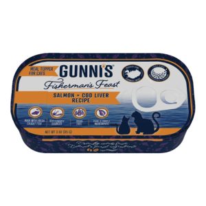 Gunni's Grain-Free Wet Cat Food, Salmon & Cod Liver, 3 oz (17 Pack)
