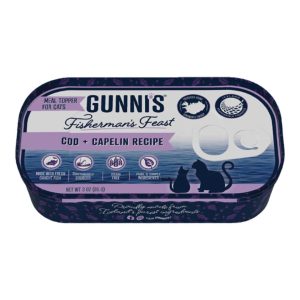 Gunni's Grain-Free Wet Cat Food, Cod & Capelin, 3 oz (17 Pack)