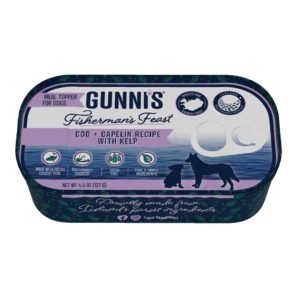 Gunni's Grain-Free Wet Dog Food, Cod & Capelin, 4.5 oz (12 Pack)