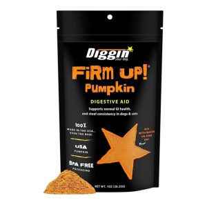Diggin' Your Dog Firm Up! Pumpkin Trial Digestive Aid for Dogs & Cats, 1 oz