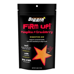 Diggin' Your Dog Firm Up! Pumpkin + Cranberry for Dogs & Cats, 4 oz