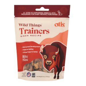 O.T.I.S. Wild Things Trainers Bison Dog Treats, 4 oz