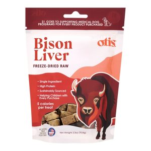 O.T.I.S. Freeze-Dried Bison Liver Dog Treats, 2.3 oz