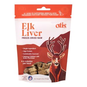 O.T.I.S. Freeze-Dried Elk Liver Dog Treats, 2.3 oz