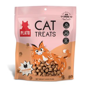 Plato Grain-Free Air-Dried Cat Treats, Chicken, 2.5 oz