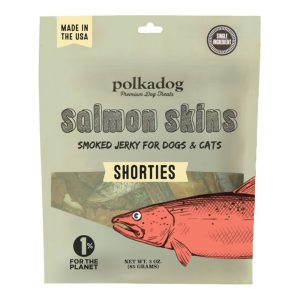 Polka Dog Bakery Salmon Skin Jerky Dog Treats, 3 oz