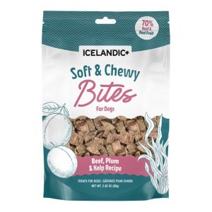 Icelandic+ Soft & Chewy Beef & Plum Dog Bites, 2.82 oz