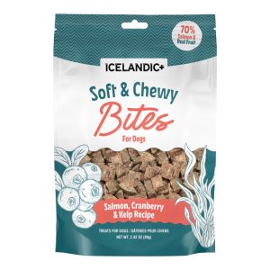 Icelandic+ Soft & Chewy Salmon & Cranberry Dog Bites, 2.82 oz