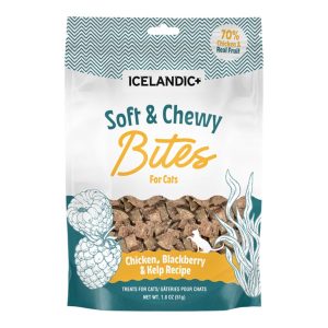 Icelandic+ Soft & Chewy Cat Bites, Chicken & Blackberry, 2.82 oz