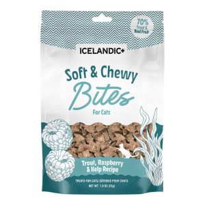 Icelandic+ Soft & Chewy Cat Bites, Trout & Raspberry, 1.8 oz