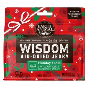 Earth Animal Wisdom Air-Dried Jerky Holiday Feast Dog Treats, 4 oz