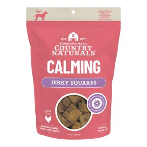 Grandma Mae's Jerky Squares Calming Chicken Dog Treats, 5 oz