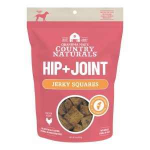 Grandma Mae's Jerky Squares Hip & Joint Chicken Dog Treats, 5 oz