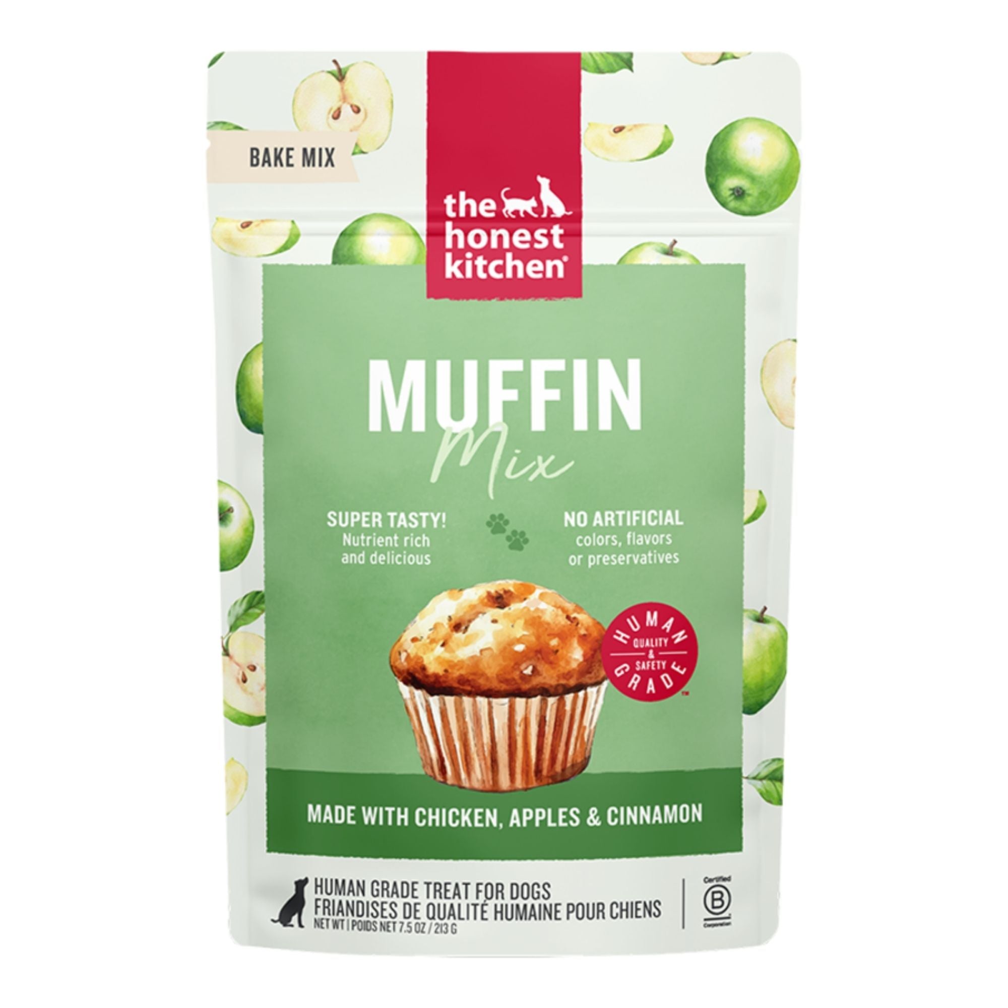 The Honest Kitchen Muffin Mix for Dogs, Chicken, Apple & Cinnamon, 7.5 oz