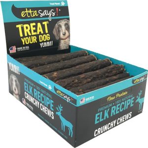 Etta Says! Crunchy Elk Chew, 4.5 in Dog Treats, 36 Count
