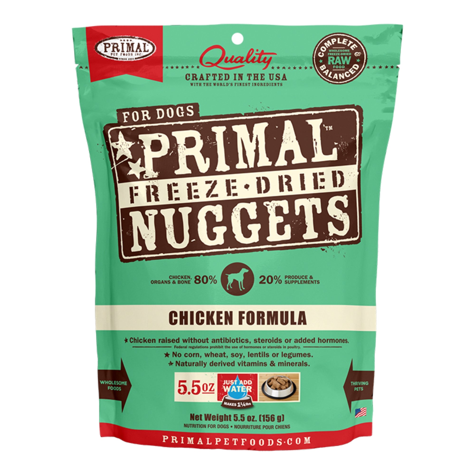 Primal Freeze-Dried Nuggets for Dogs, Chicken
